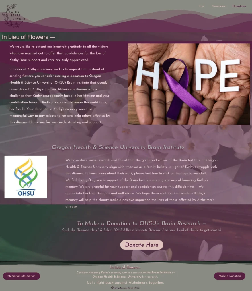 2-Get-There | Lifelong Learning, Global Citizenship, Creative Expression | Donations Page for Memorial Website