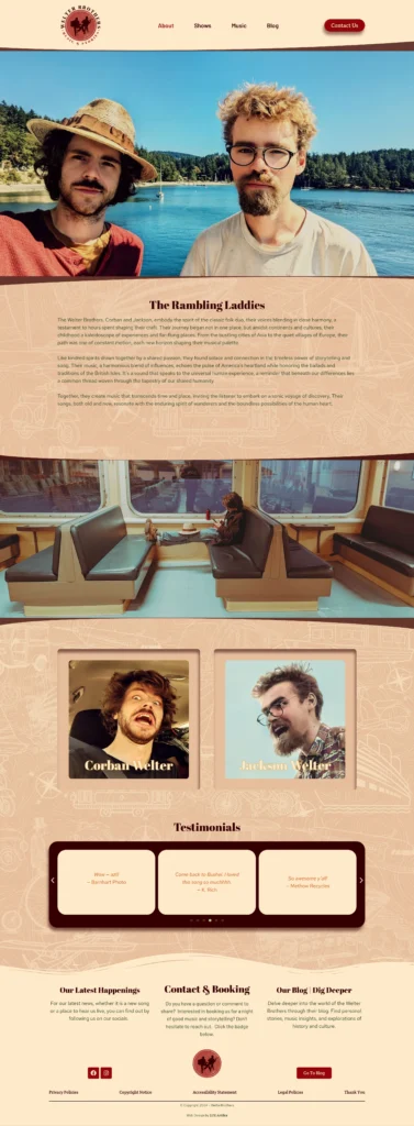 2-Get-There | Lifelong Learning, Global Citizenship, Creative Expression | About Page for the WelterBrothers Website